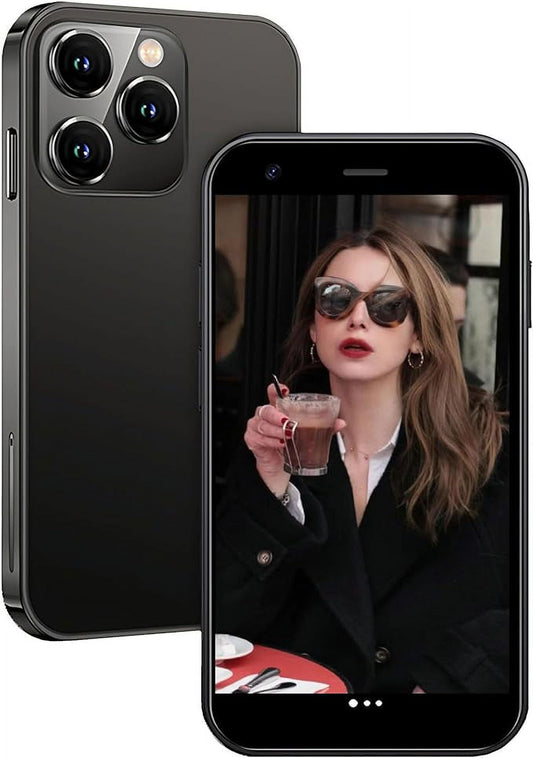 2.5 Inch 3G Mini Phone Android 9.0 Smartphone 2GB+16GB Memory Dual SIM with WiFi Hotspot Bluetooth Mp3 Mp4 for Kids Student (Black)