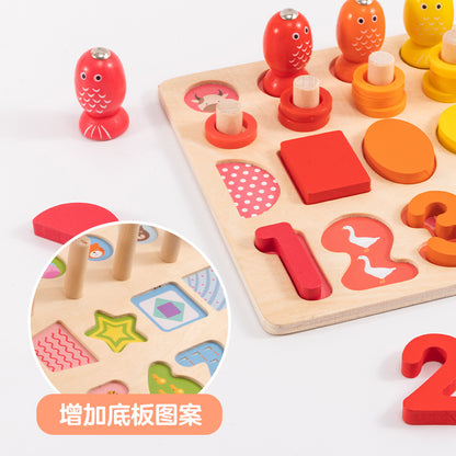 Wooden Montessori Toys for Toddlers Number Puzzles Sorting Stacking Preschool Learning Toys for Boys Girls Kids Gift Ages 3 4 5 Years Old Educational Toys