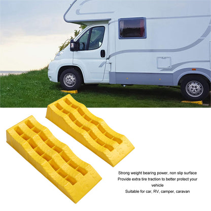 1 Pair Automotive Leveling Ramps, Trailer SUV Car Wheel Chocks, Leveler - 3 Leveling And Raising Auto