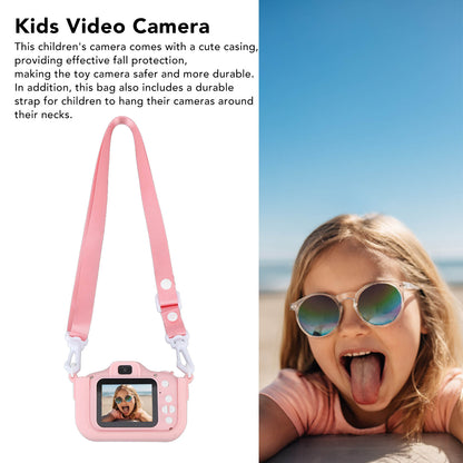 Kids Camera Christmas Birthday Gifts for Boys Girls Age 3-12, 1080P HD Kids Digital Selfie Video Camera Toy for Toddler 3 4 5 6 7 8 Years Old, with Soft Silicone Cover
