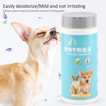 Pet Dry Powder, Pet No Rinse Powder Waterless Pet Shampoo Dog Dry Shampoo For Dog