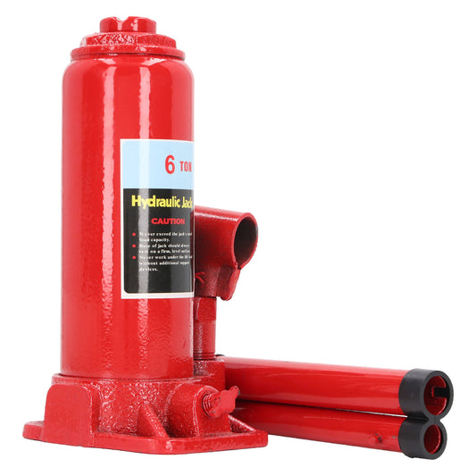 6 Ton Hydraulic Bottle Jack,Heavy Duty Welded Car Jack, Manual Operation, 7.5"-16" High Lift Capacity for Automotive Car Repair Shop Use