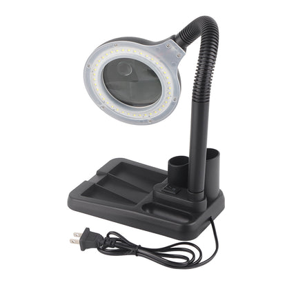Magnifying Glass Crafts Desk Lamp 5X & 10X Magnifier with 40 LED Lights