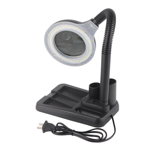 Magnifying Glass Crafts Desk Lamp 5X & 10X Magnifier with 40 LED Lights
