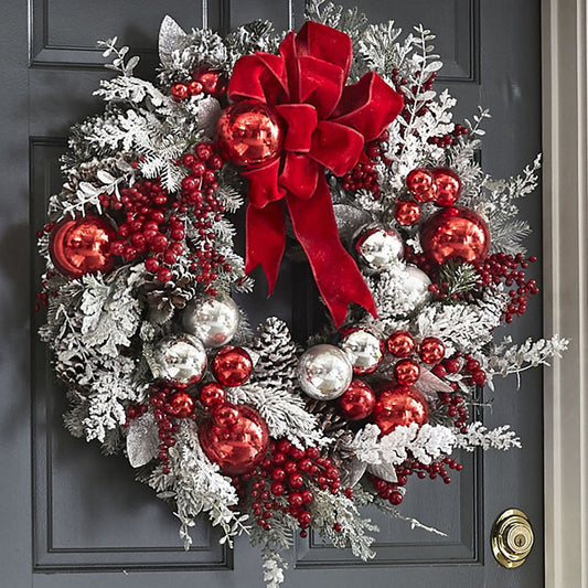 18 Inch Christmas Wreath Decorations Artificial Christmas Wreath