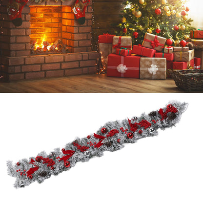 Christmas Flocking Garland Innovative Exquisite Christmas Garland Rattan Pendant Decoration for Indoor Outdoor Xmas