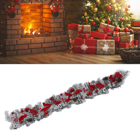 Christmas Flocking Garland Innovative Exquisite Christmas Garland Rattan Pendant Decoration for Indoor Outdoor Xmas