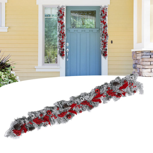 Christmas Flocking Garland Innovative Exquisite Christmas Garland Rattan Pendant Decoration