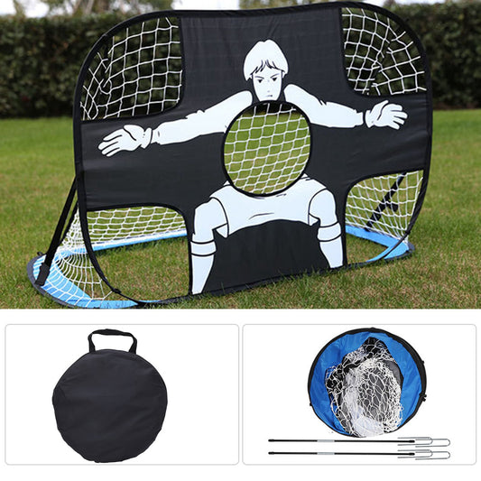 Soccer Goal Portable Foldable Soccer Target Post Nets Soccer Training Net for Toddler Backyard Indoor Outdoor Games Training for Kids Age 4-13 Years, Football Shooting Net Goal Post