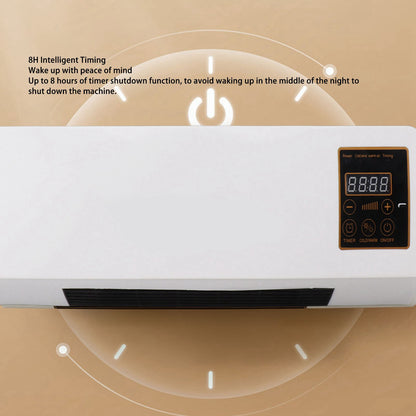 Wall Mounted Heating Machine, Portable Wall Mount Air Conditioners Wall Mounted Heater Remote Control Or Touch Screen Control