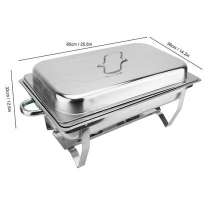 Chafing Dish Buffet Set 4 Pack, 13QT Stainless Steel Chafing Dishes For Buffet, Chafers And Buffet Warmers Sets For Parties, Events, Wedding, Camping, Dinner