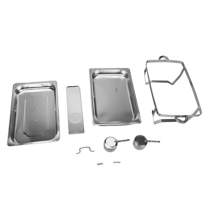 Chafing Dish Buffet Set 4 Pack, 13QT Stainless Steel Chafing Dishes For Buffet, Chafers And Buffet Warmers Sets For Parties, Events, Wedding, Camping, Dinner