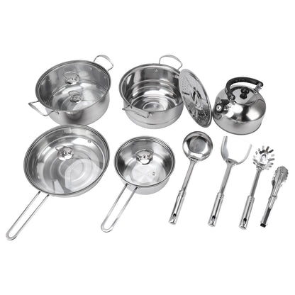 Cookware Set Stainless Steel Rustproof Stick Proof Thickened Pots Pans Set