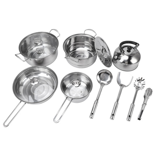 Cookware Set Stainless Steel Rustproof Stick Proof Thickened Pots Pans Set