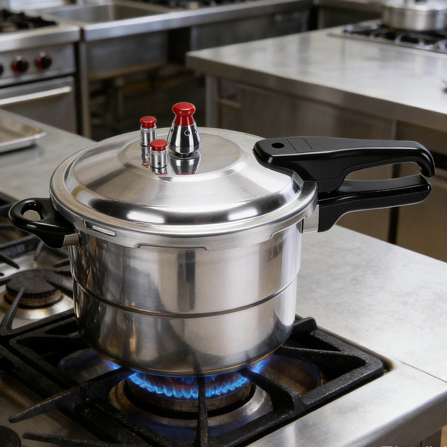 Aluminum Pressure Cooker, 4.5QT Aluminum Pressure Cooker Cooking Various Foods For Gas Stove Induction Cooker