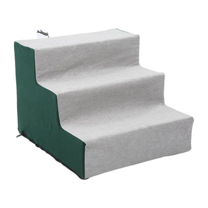 Mgaxyff 3 Tiers Dog Stairs Dog Steps for Beds or Couches Pet Steps with Removable Washable Cover