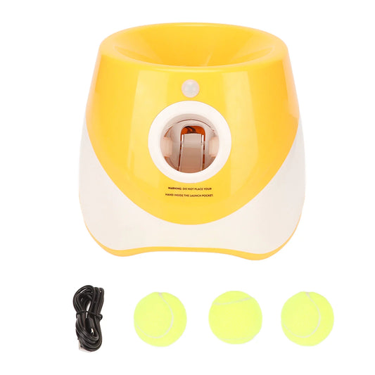Dog Launcher Automatic Tennis Launcher Pet Throwing Game For Puppies &amp; Small Dogs, 3 Balls Included