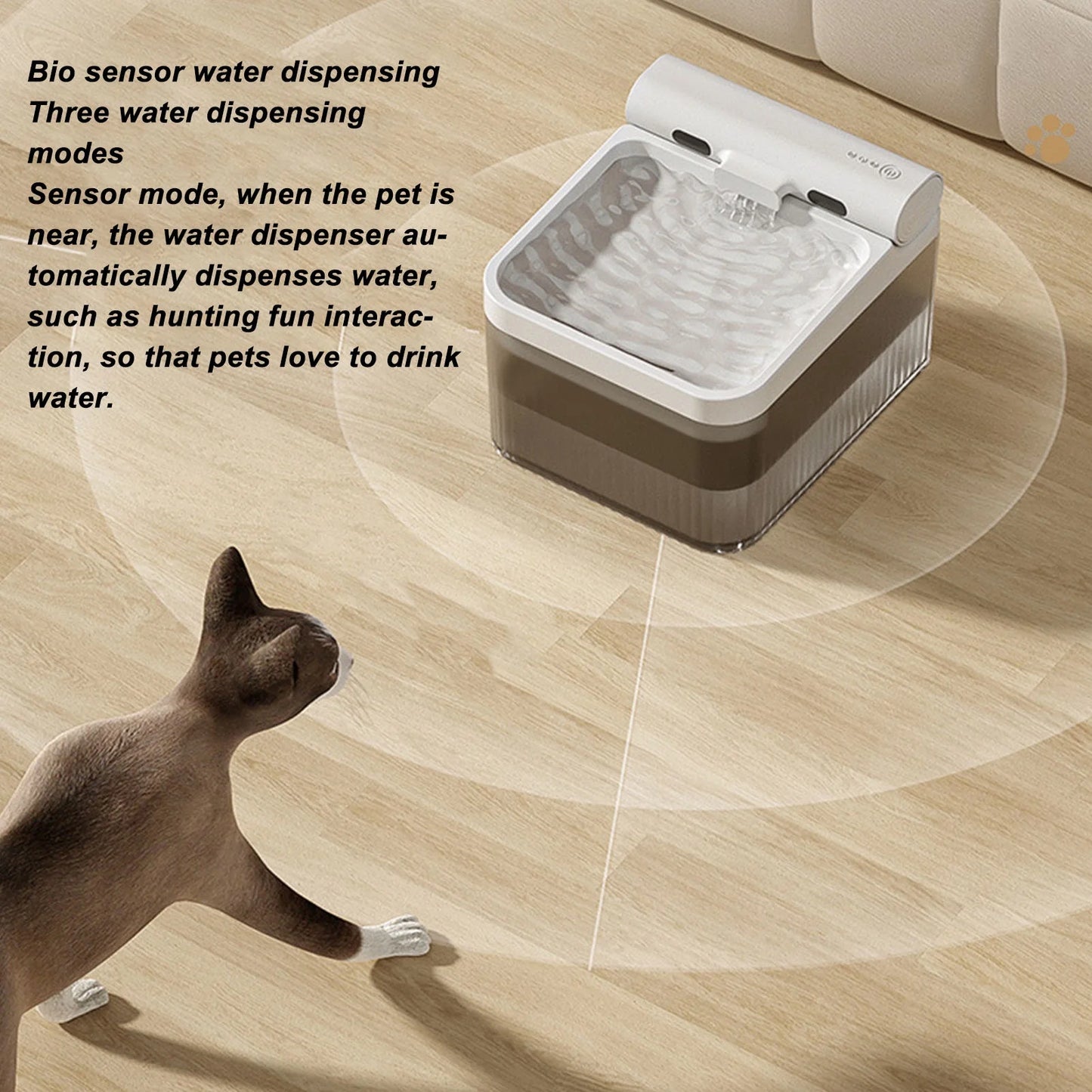 Mgaxyff 135oz/4L Cat Water Fountain Automatic Pet Drinking Dispenser Pet Fountain with automatic sensing (White Upgrade)