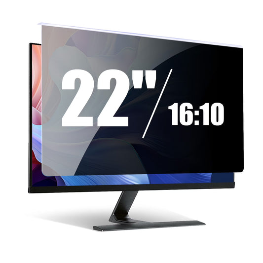 22" Computer Privacy Screen Filter for 16:10 Monitor, Hanging Blue Light Filter Privacy Film for 20, 21.5, 22 inch Widescreen Desktop Monitor, Universal Anti Scratch Privacy Screen Protector Cover
