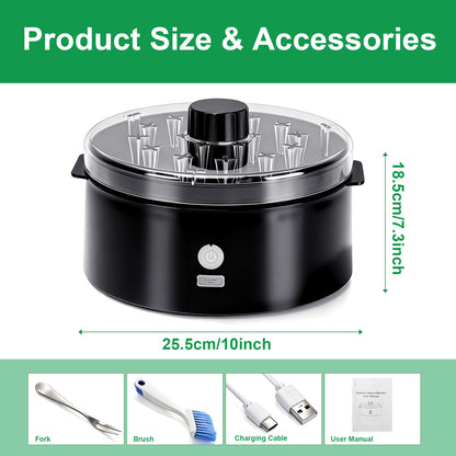 Electric Chicken Shredder, Rechargeable Automatic Meat Breast Shredder Tool, Kitchen Grinder Machine with 2 Timer Modes for Pork, Beef, Chicken, Salads, Pet Food, Dishwasher Safe