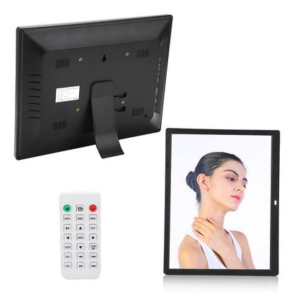 15" Digital Picture Frame with HD IPS Touch Screen Digital Photo Frame Supports up to 16GB Storage Cards, Auto-Rotate, Tabletop & Wall-Mounted Digital Frame Supports Share Photos Video, Black
