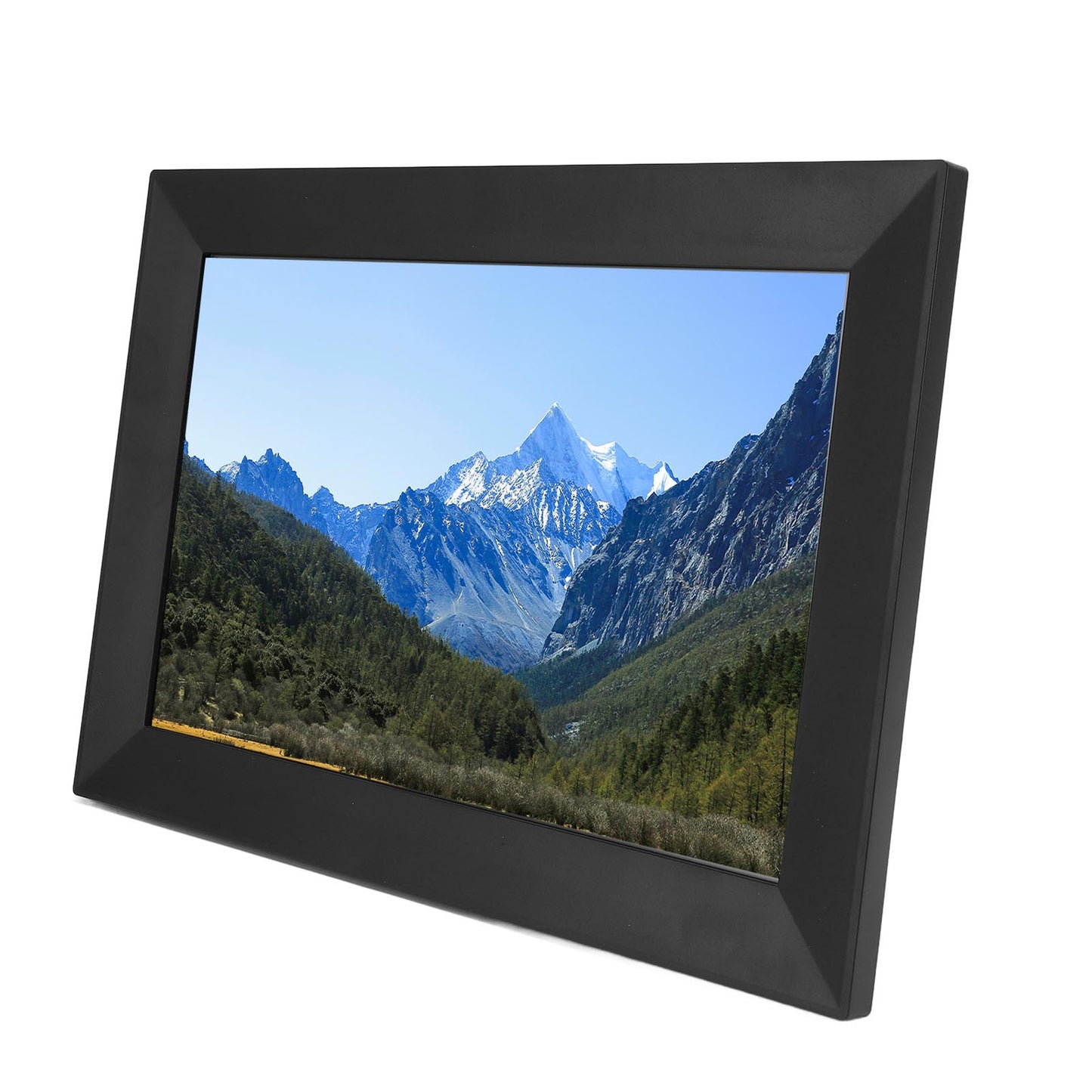 10.1" WiFi Digital Picture Frame 1280 * 800 HD IPS Touch Screen Digital Photo Frame with Built-in 16GB Memory, Auto-Rotate, Tabletop & Wall-Mounted Digital Frame, Share Photos Video via App, Black