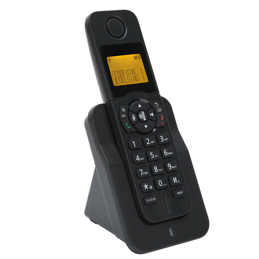 Cordless Phone with Answering Machine and Caller ID, HandsFree Call Home Phone with Big Buttons, Speakerphone, LED Display Telephone for Home, Office, Hotel (Black)