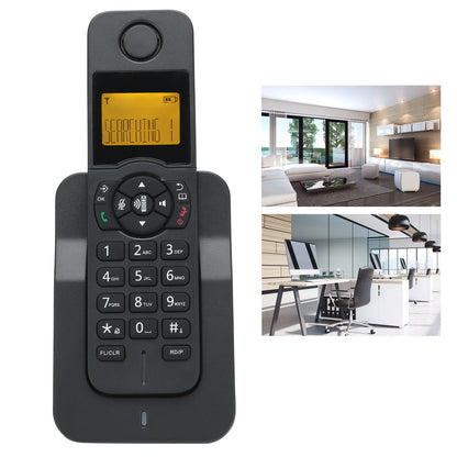 Cordless Phone with Answering Machine and Caller ID, HandsFree Call Home Phone with Big Buttons, Speakerphone, LED Display Telephone for Home, Office, Hotel (Black)