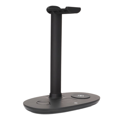 4 in 1 Wireless Charger 15w Headphone Stand for AirPods Max/Pro/2/3 iWatch 7/6/SE/5/4/3/2 iPhone 15/14/13/12/11/XS/XR/X Samsung, Removable Design Headset Holder