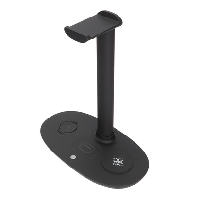 4 in 1 Wireless Charger 15w Headphone Stand for AirPods Max/Pro/2/3 iWatch 7/6/SE/5/4/3/2 iPhone 15/14/13/12/11/XS/XR/X Samsung, Removable Design Headset Holder