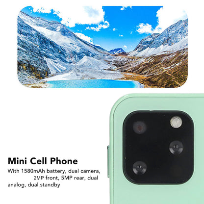 2.5 Inch 3G Mini Phone Android 9.0 Smartphone 2GB+16GB Memory Dual SIM with WiFi Hotspot Bluetooth Mp3 Mp4 for Kids Student Pocket Cellphone Child Small Phone