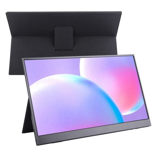 15.6" Portable Monitor for Laptop, 1080P FHD IPS Display External Monitor for Laptop PC Mac Phone, HDR Plug&Play Gaming Monitor w/Adjustable Protection Cover & Speakers, USB C Computer Display