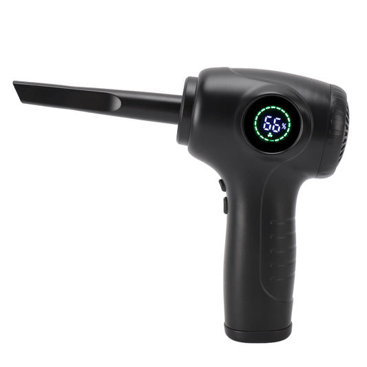 Compressed Air Duster 51000RPM 3 Gear Adjustable Multi-use Electric Duster with LED Light Portable Cordless Air Blower for PC Keyboard Cleaning Car Dusters No Canned Cleaner for Home Office, Black