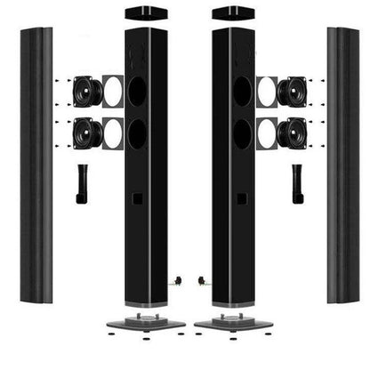 2 in 1 Separable Sound Bars for TV, Bluetooth 5.0 Surround Sound System for TV Wireless Connect, 37 Inch Soundbar for Home Theater, ARC/Optical/USB Cables & Remote TV Speakers, Wall Mountable