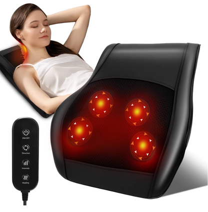 Neck & Shoulder Massager Pillow with Heat, Shiatsu 3D Deep Tissue Massage for Back, Legs, Home, Office, Car
