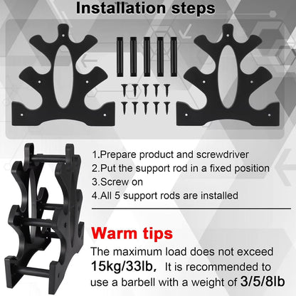 3 Tier Dumbbell Rack, Weight Rack For Home Gym, Dumbbell Stand for Free Weights