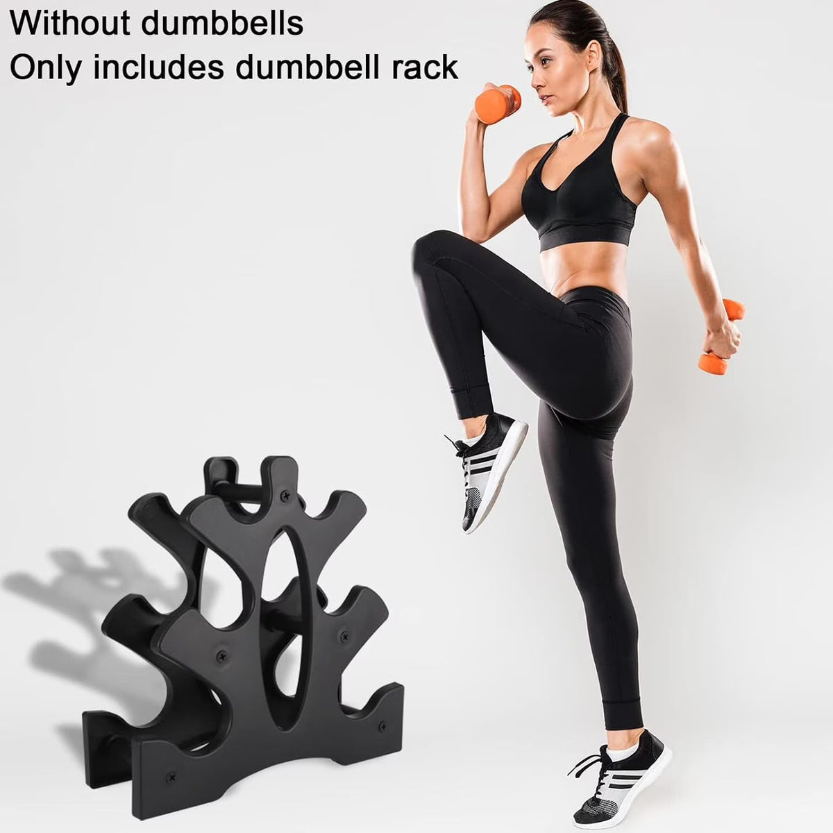 3 Tier Dumbbell Rack, Weight Rack For Home Gym, Dumbbell Stand for Free Weights