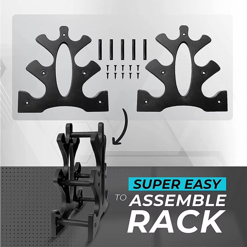 3 Tier Dumbbell Rack, Weight Rack For Home Gym, Dumbbell Stand for Free Weights