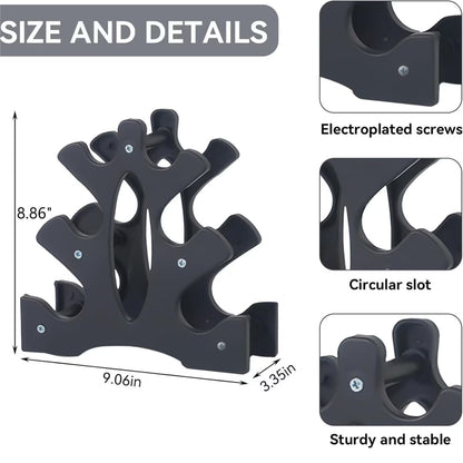3 Tier Dumbbell Rack, Weight Rack For Home Gym, Dumbbell Stand for Free Weights