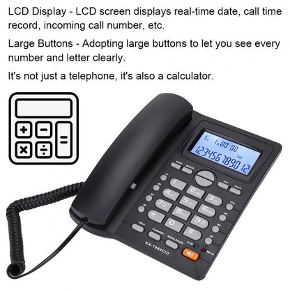 Large Buttons Corded Phone With Speakerphone Clear Sound For Calculator Home Telephone