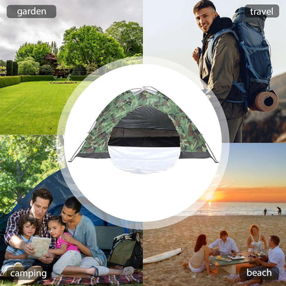 Camouflage Tent UV-anti Tent Waterproof One Person Tent for Camping Hiking, Lightweight Backpacking Dome Tents, Camouflage Tent