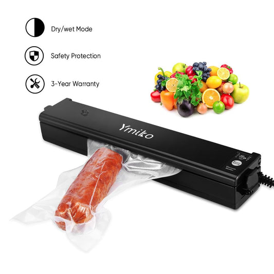 Tebru Vacuum Sealer Machine with 20 bags, Black