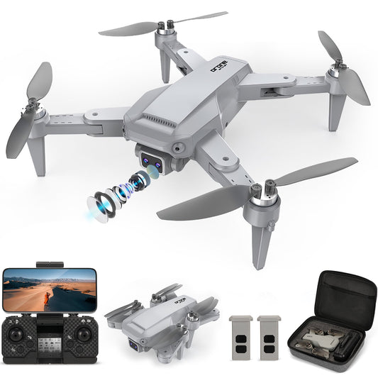 GPS Drone with Dual Camera for Adults 4K, LH-X68G 1080P HD Wifi FPV Brushless RC Mini Drones with Remote, Quadcopter for Beginners Kids, Auto Return