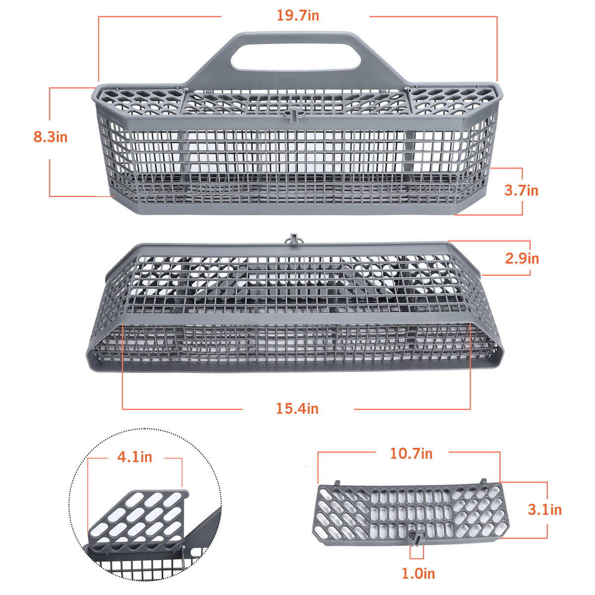 Universal Dishwasher Cutlery Basket, Dishwasher Utensil Silverware Basket Compatible for GE WD28X10128