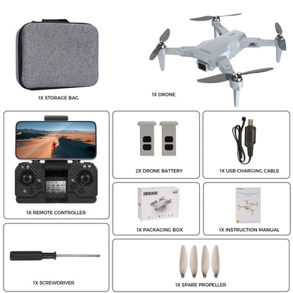 GPS Drone with Dual Camera for Adults 4K, LH-X68G 1080P HD Wifi FPV Brushless RC Mini Drones with Remote, Quadcopter for Beginners Kids, Auto Return