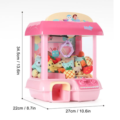 Vending Prize Machine Dispenser with LED Light & Adjustable Sound, Automatic Claw Machine, Christmas Birthday Gift for Boys Girls Age 3+ Exercise Hand-Brain