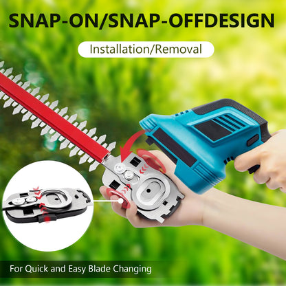 20V Cordless Hedge Trimmer- 2 In 1 Electric Handheld Grass Shear & Shrubbery Trimmer Kit, Hedge Shear W/ 2PCS Rechargeable Battery Lightweight For Bush, Lawn, Patio, Tree, Garden, Yard