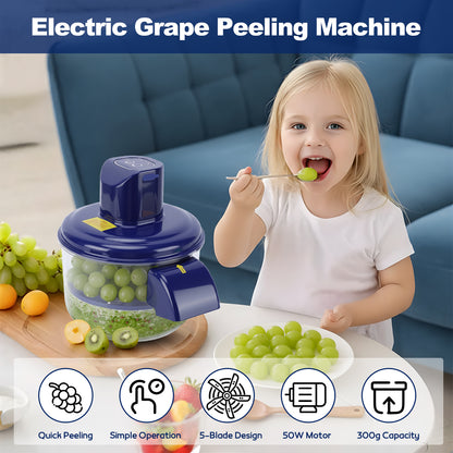 Electric Automatic Grape Peeling Machine,USB-C Charging,One-Button Garlic Peeler,Suitable for Small Fruits Such as Grapes, Garlic, Jujube, Etc.