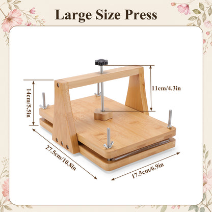 Wooden Flower Press Kit 10.8" x 6.9" Modular Layer Plant Press for Dried Flowers Plant Preservation for DIY Arts Dried Flowers Craft Tool