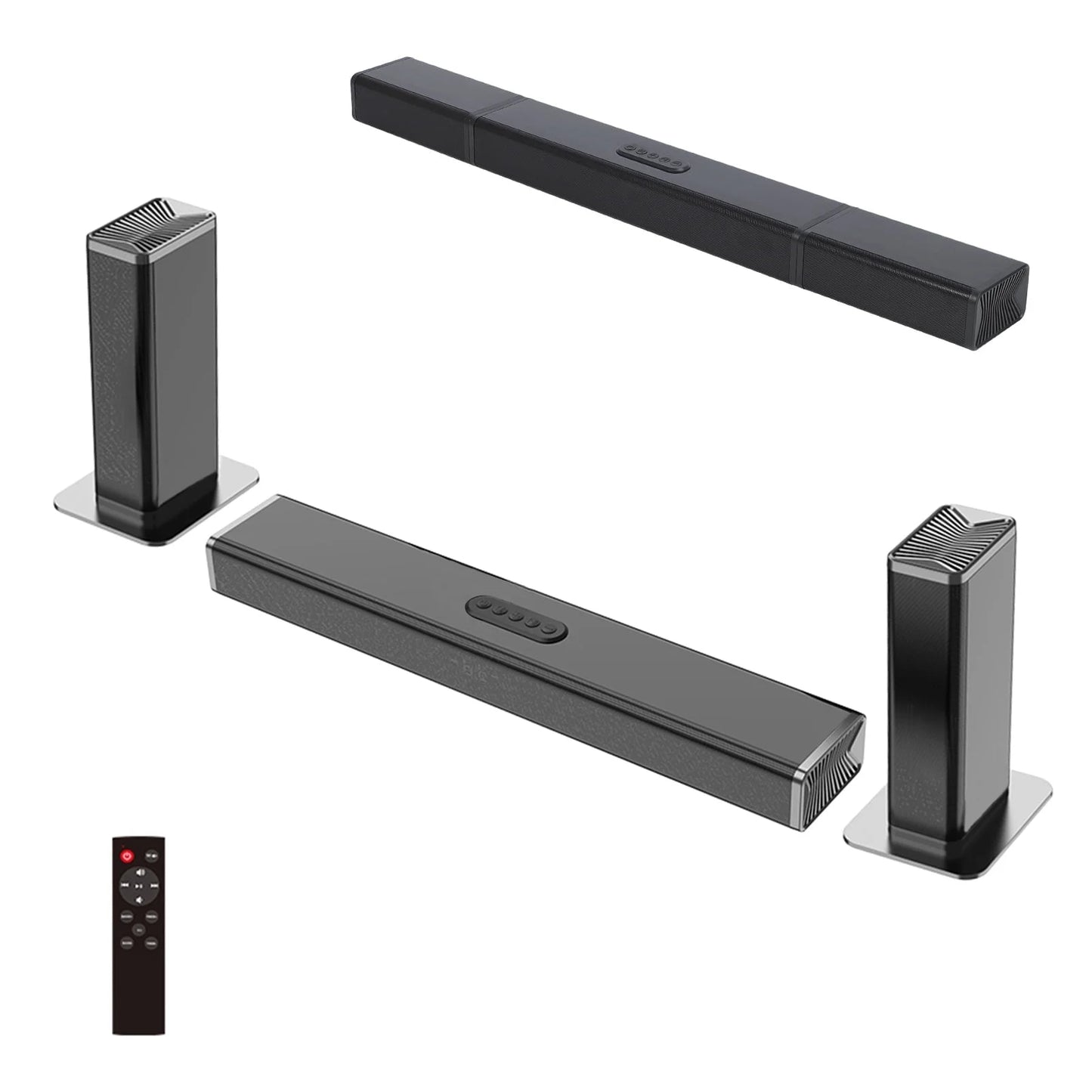 3 in 1 Detachable Sound Bar for TV, 100W Split Soundbars Bluetooth 5.0 Surround Sound System for TV Home Audio 36" Soundbar Speaker, ARC/Optical/AUX Connection & Remote, 6 EQ Modes, Wall Mount